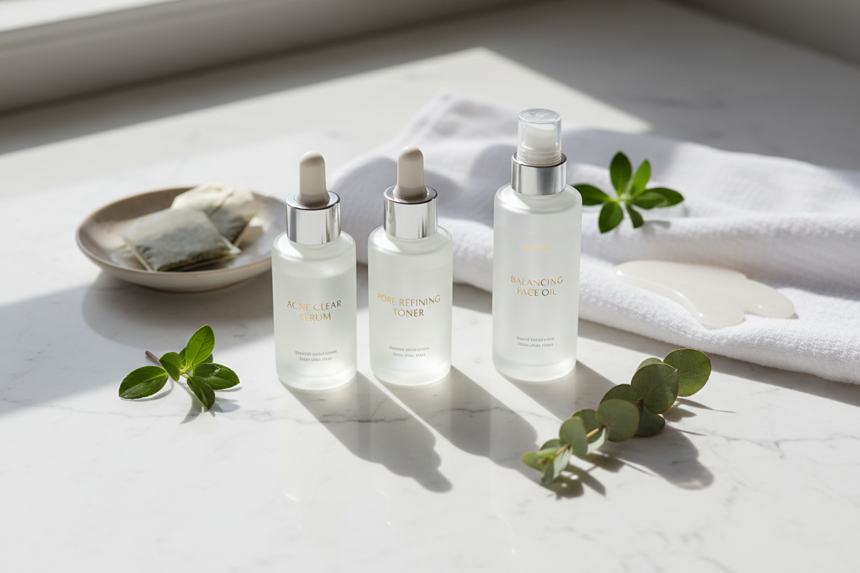 Luxury Skincare Flatlay